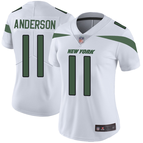 New York Jets Limited White Women Robby Anderson Road Jersey NFL Football #11 Vapor Untouchable->youth nfl jersey->Youth Jersey